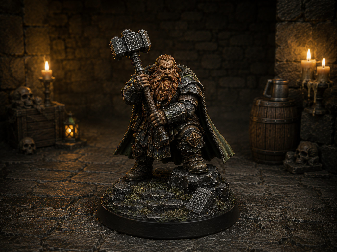 Classic Dwarf with Hammer DnD