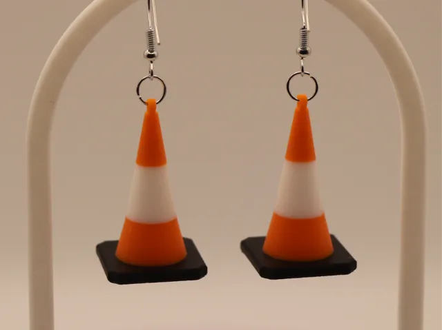 Traffic Cone Earrings