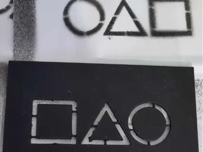 Squid game paint stencil