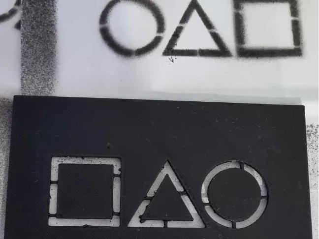 Squid game paint stencil