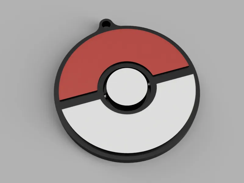 Pokeball Keychain Moving Rotating Pokemon