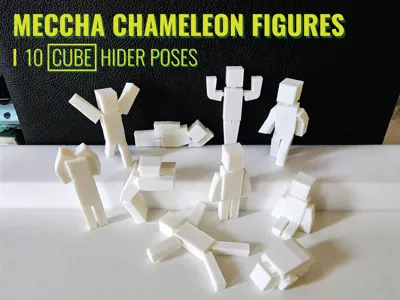 Meccha Chameleon (10 cube hider poses!) Figures