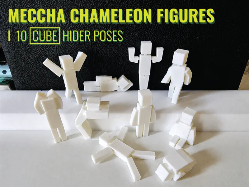 Meccha Chameleon (10 cube hider poses!) Figures