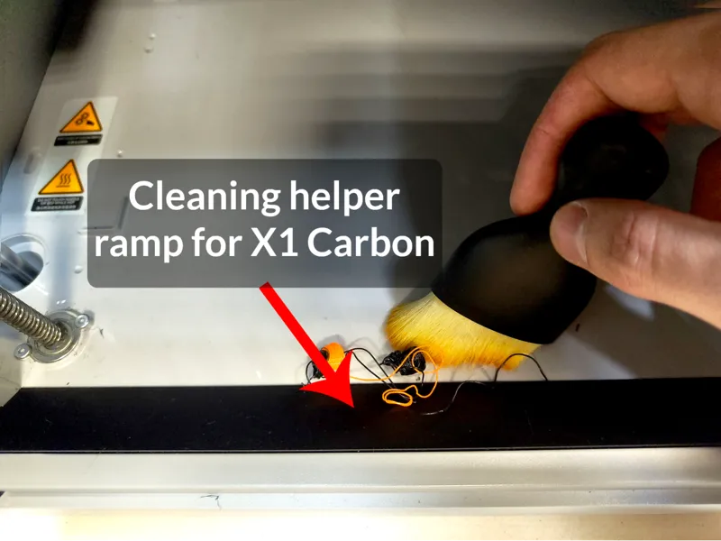 X1 front lip under bed cleaning helper ramp 
