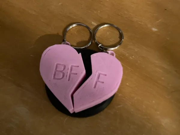 Porte-clés BFF cœur brisé