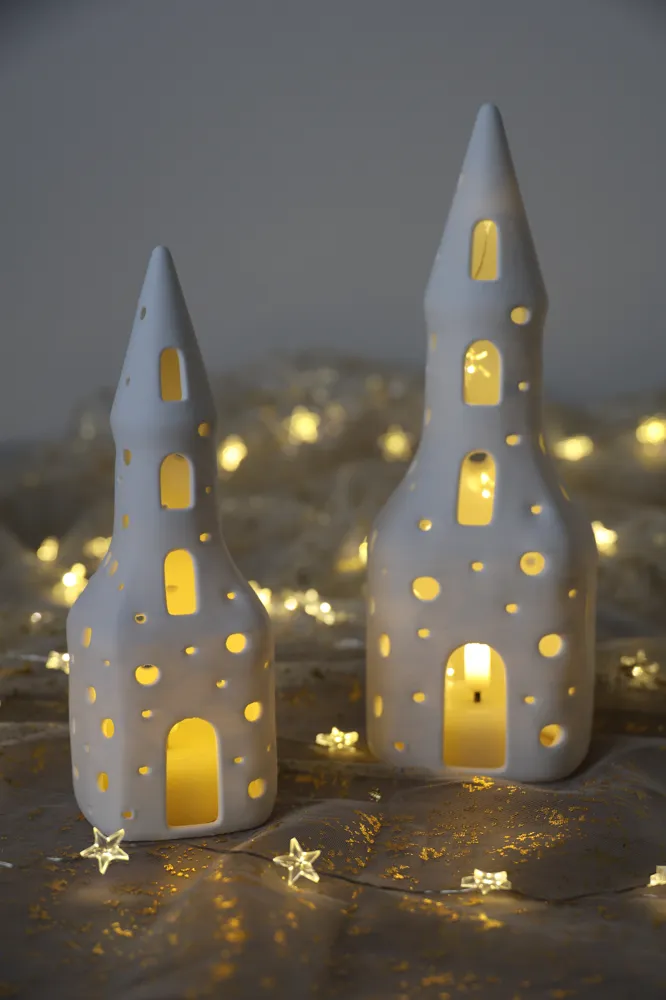 Clay Style Christmas Church – LED Decoration - Free 3D Print Model ...