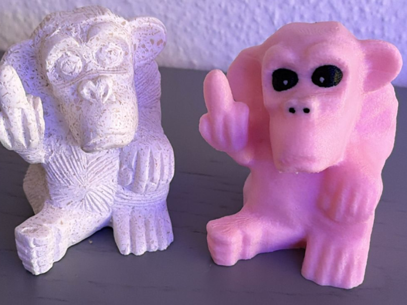 Middle Finger Monkey Figure