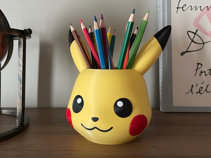 Pikachu-Inspired Pen Cup - Collectible Organizer