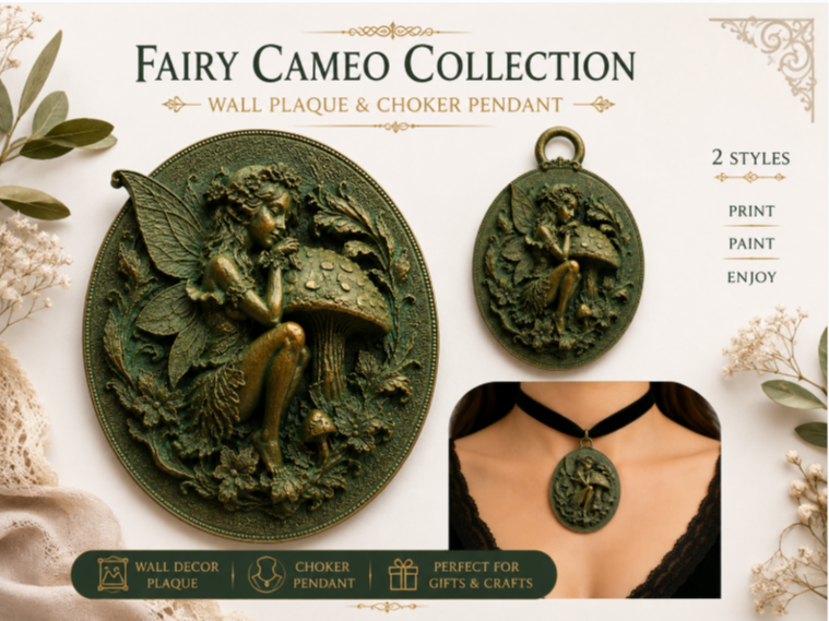 Fairy Cameo Collection – Plaque & Pendant