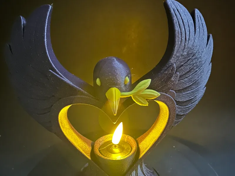 Peace on Earth Dove Candleholder (tealight)