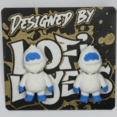 Articulated Bumble the Yeti Earrings view 3