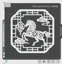 2号窗花 0.2mm 层高, 2 层墙, 15% 填充