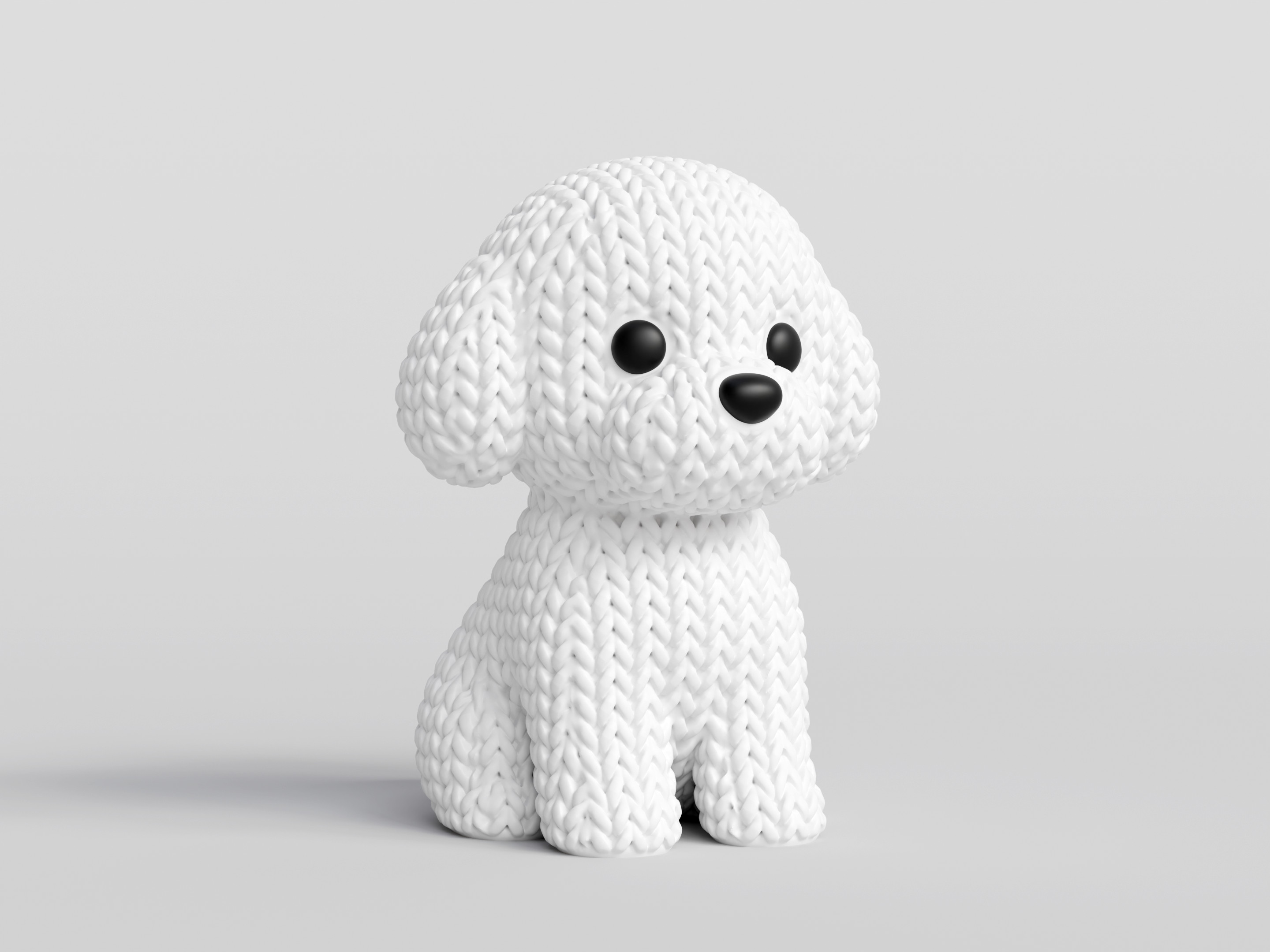 Llavero caniche tejido con nombre — imagen 4 de impresión 3D