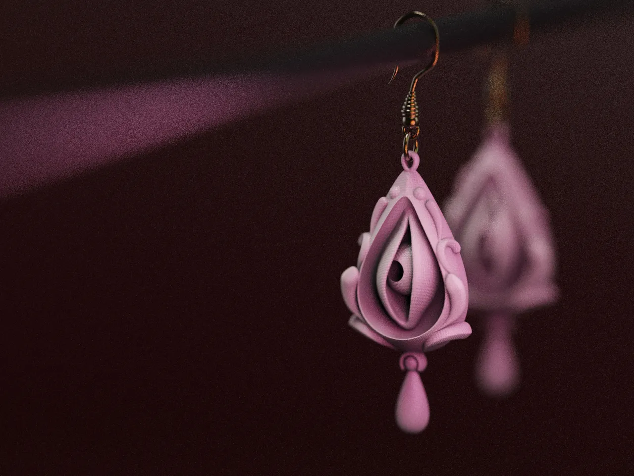 Victorian Style Dangling Earrings - Visionary view 2
