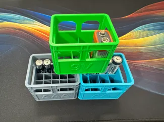 beer crate battery holder (AA, AAA, 9V, CR2032, C)
