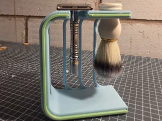 Customisable shaving razor and brush stand