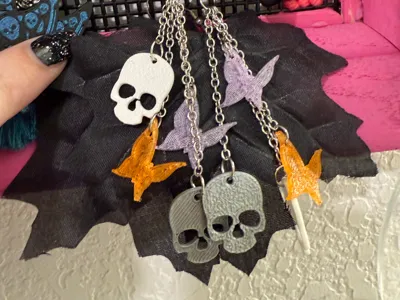 Simple Butterfly and Skull