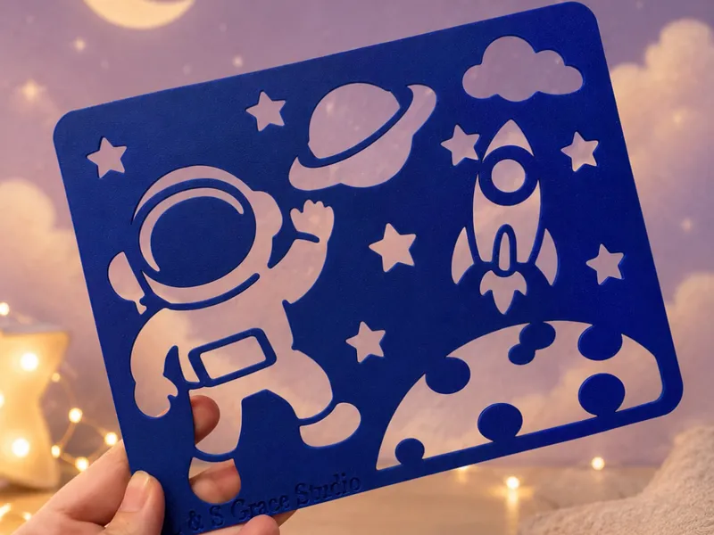 Galaxy Adventure Painting Template Ausmalschablone