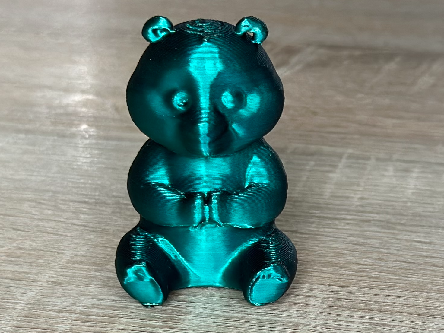 Kung fu panda Po sitting and a standing model