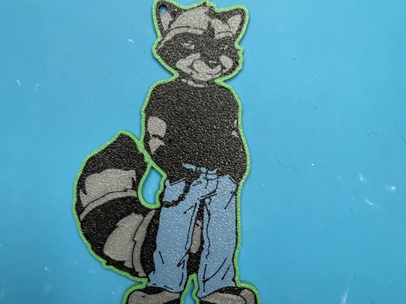 Azeban Key Chain with QR Code to Twitch