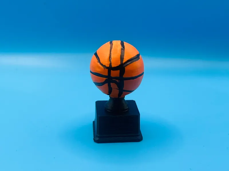 Dollhouse Miniature 1:6 Scale Basketball Trophy 