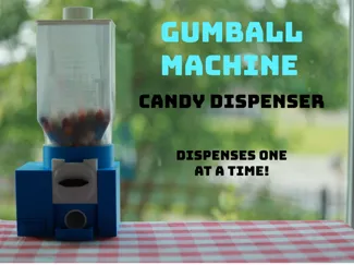 Gumball Machine 3d-Printed Candy Dispenser Modeled