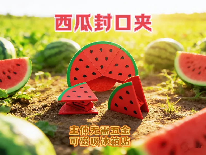 西瓜封口夹 磁吸冰箱贴