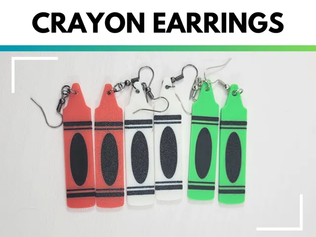Crayon Earrings for Teacher Appreciation School