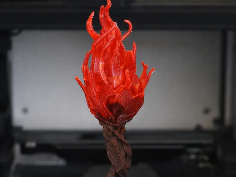 Flame Staff Torch – Fantasy Fire Sculpture