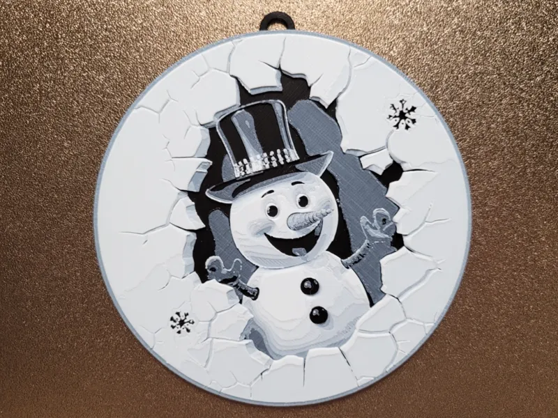 Snowman 2 - Christmas Ball Decoration - 120x120