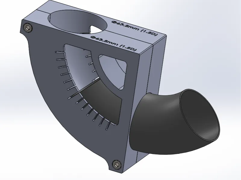 guide coupe tubes angle 90 63mm
