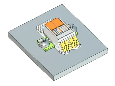 Modular base for Wago 221-412 with labels