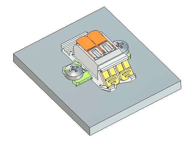 Base componibile per Wago 221-412 con labels