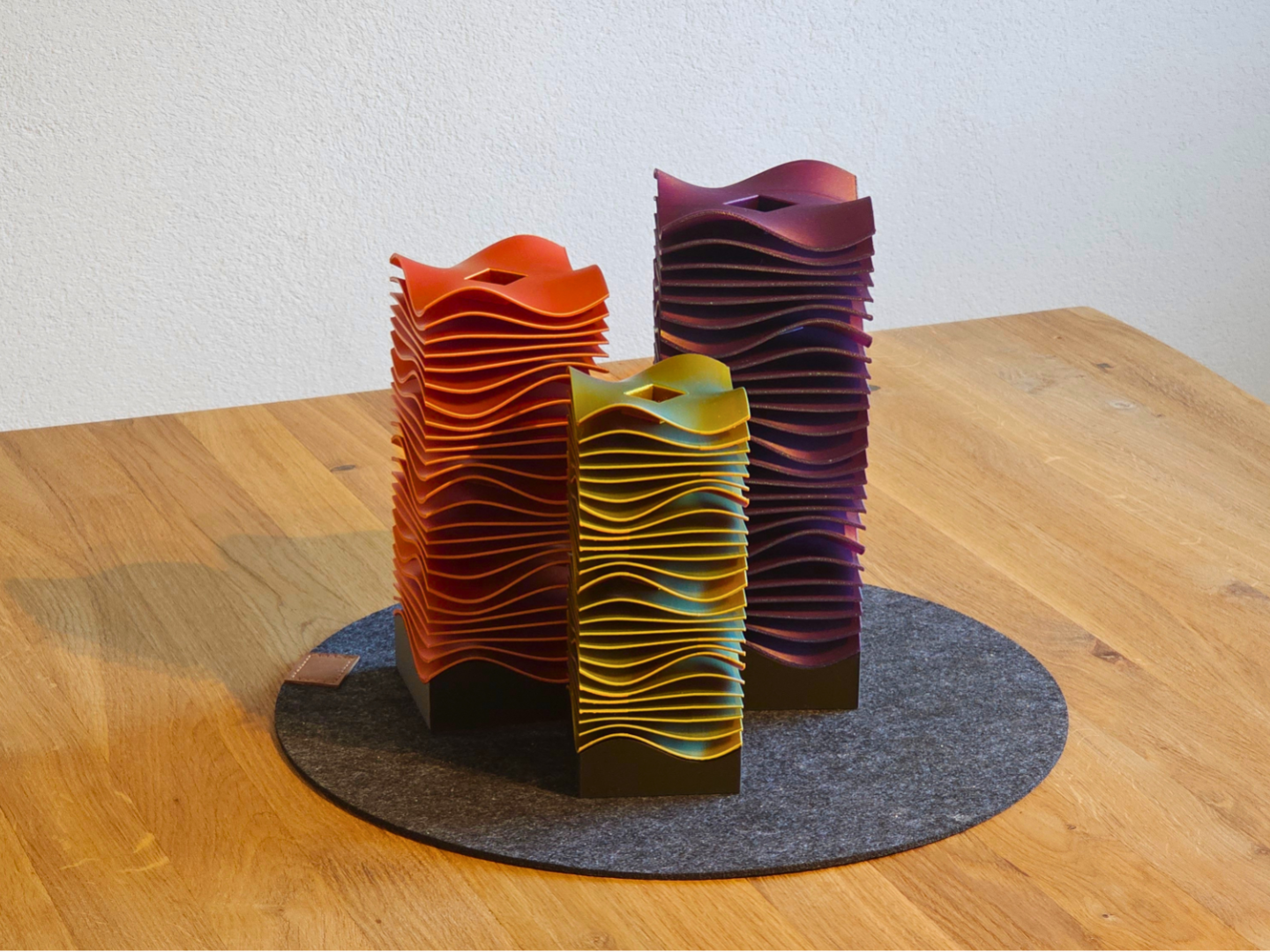 Wavy Layered Tower Vase