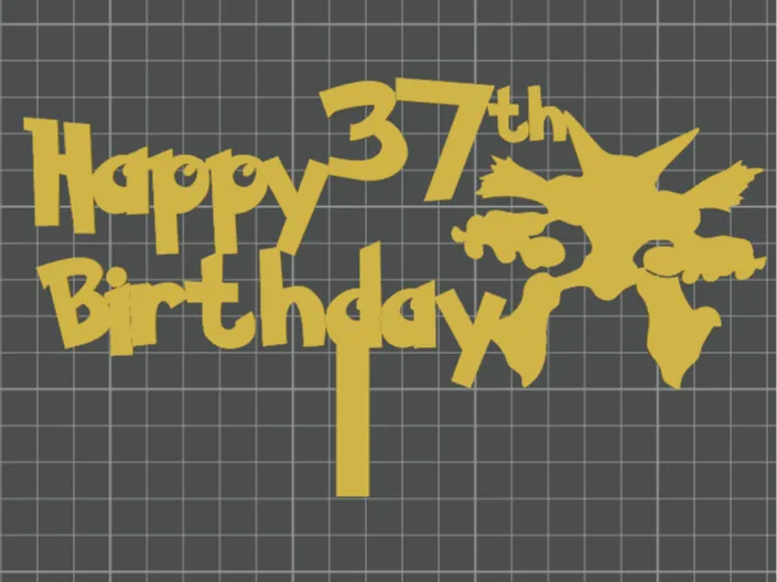 pokemon cake topper 37th