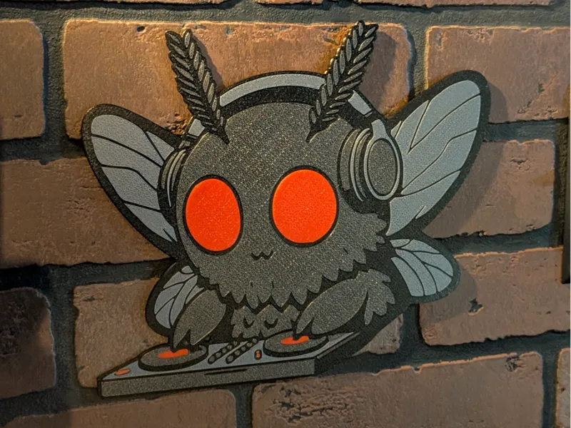 Mothman DJ Wall Character