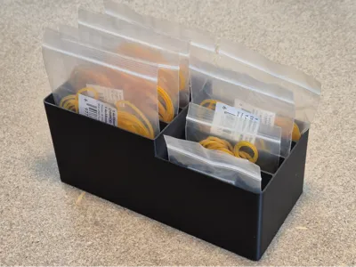 2 tier storage box customizable (Rubber bands)