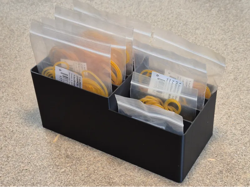 2 tier storage box customizable (Rubber bands)