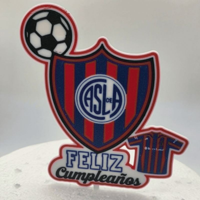 Feliz Cumple San Lorenzo  cake topper 4 colores 