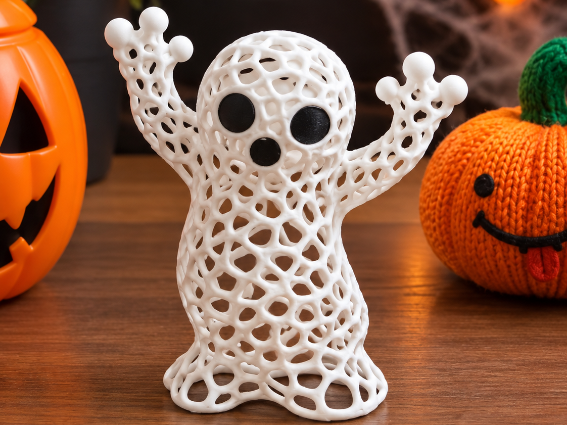 Voronoi Halloween Ghost – Spooky  Decoration 3D model