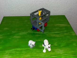 Klemmbaustein Zugwaggon für Tiere Duplo Kompatibel