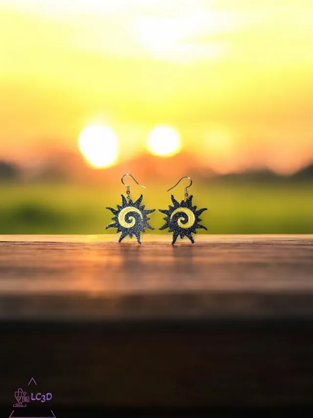 Spiral sun earrings