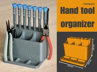 Compact hand tool organizer