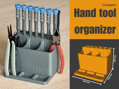 Compact hand tool organizer