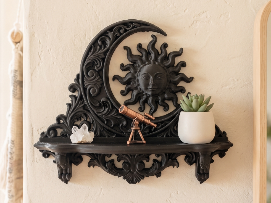 Sun and Moon Celestial Baroque Shelf - 1