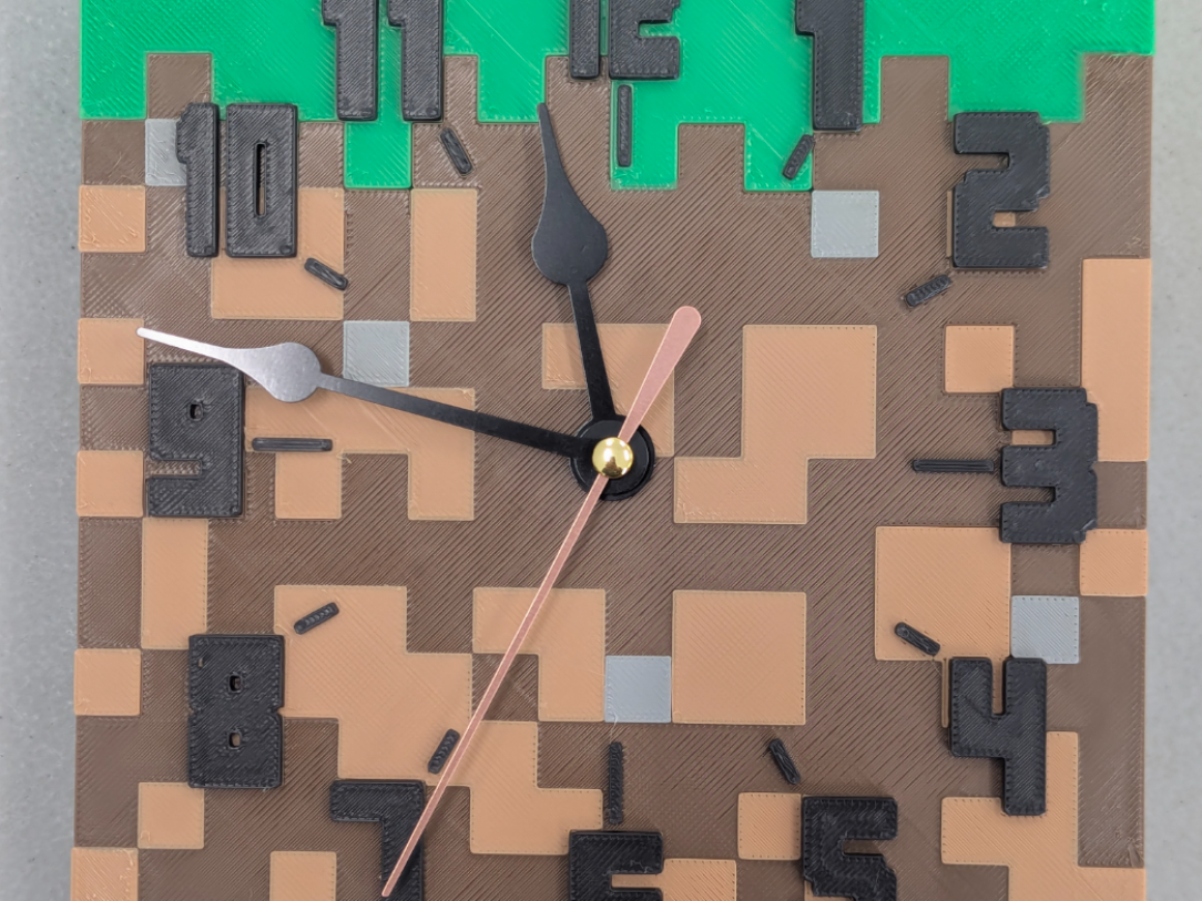 Minecraft Dirt Block Clock - Student Designed