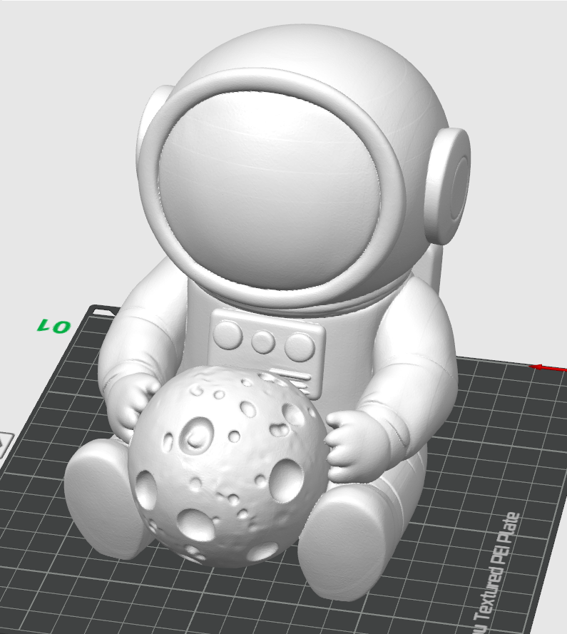 Miniatura 2 do modelo 3D ASTRONAUTA SENTADO COM LUA