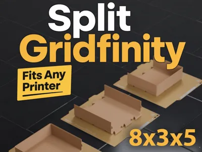 Gridfinity 8x3 Bin (5U) A1 Mini Dovetail Split Fit