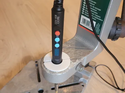 Drill stand adapter for soldering iron