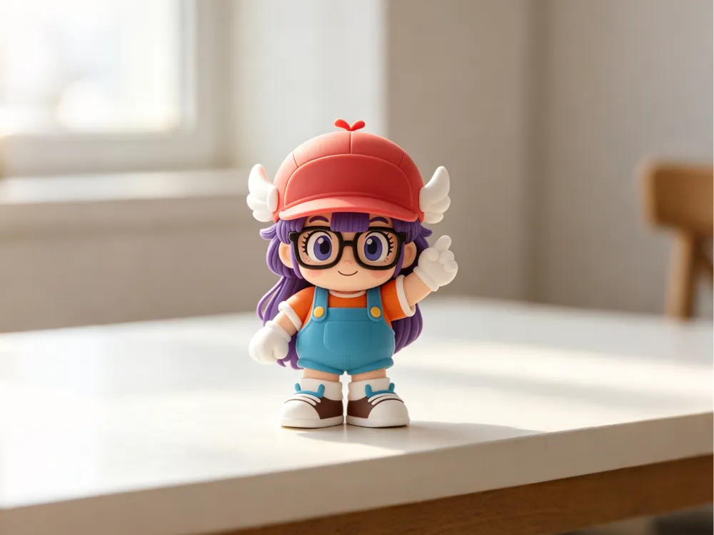 Arale - Cartoon Figurine Ornament - Children's Pretend Play Coloring ...